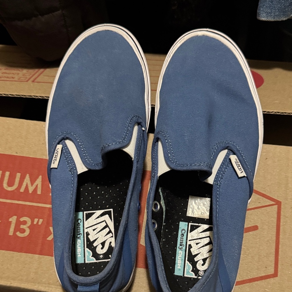Vans Classic Blue Canvas Slip-Ons